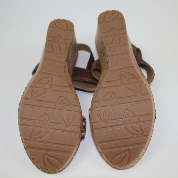 BOC Born Concept Brown Cork Wedge Woven Ankle Strap Sandals Womens Size 11 NEW - Picture 9 of 9